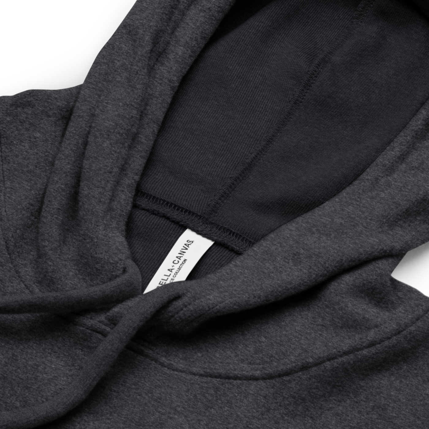 unisex sueded fleece hoodie black heather product details 630af1350422d