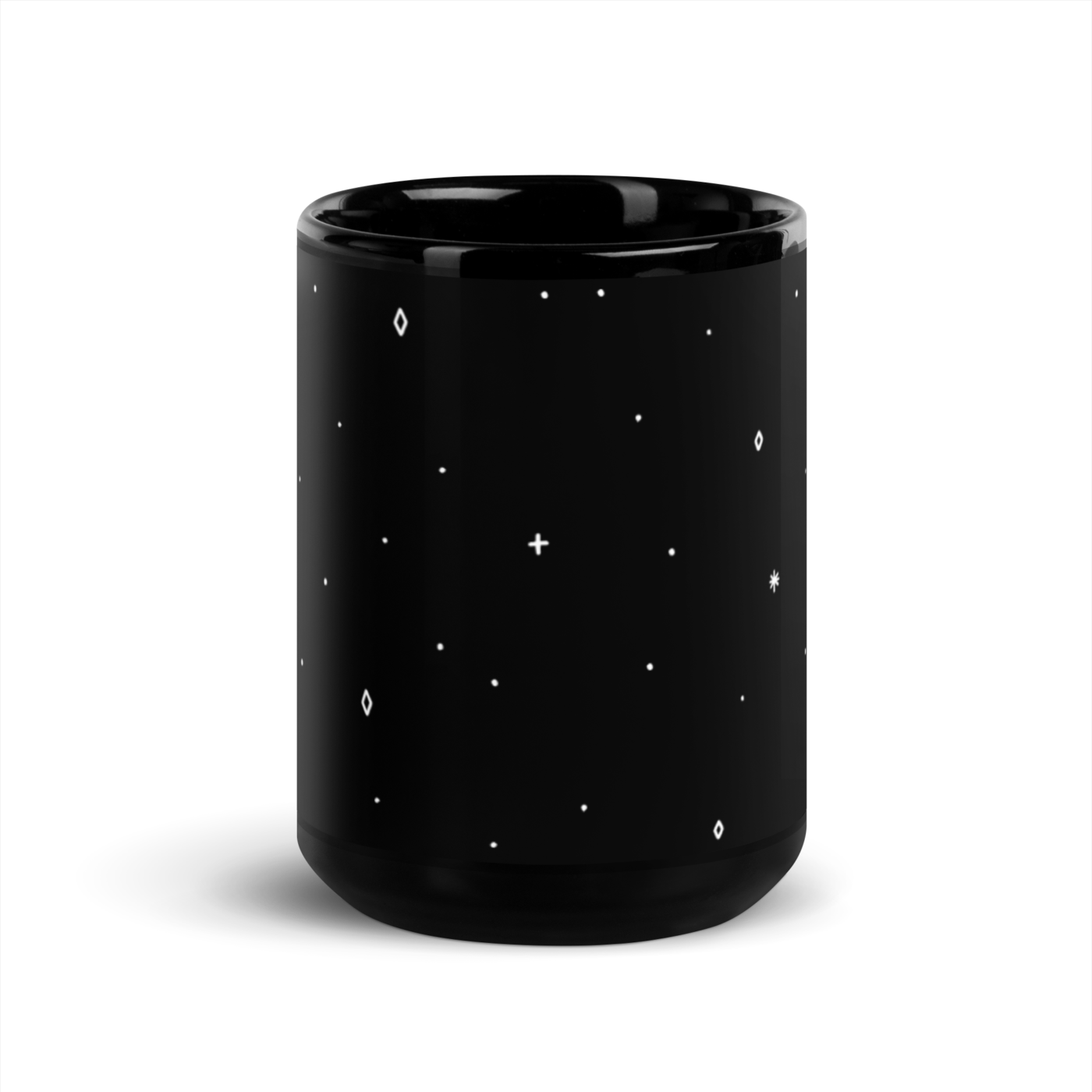 stardust | 15oz black glossy mug front